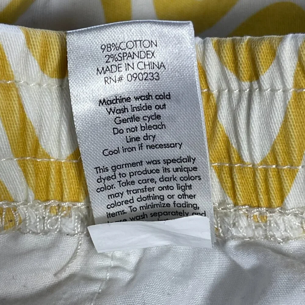 PacSun Mens Volley Shorts Yellow White Wave Print Size L - Picture 3 of 8